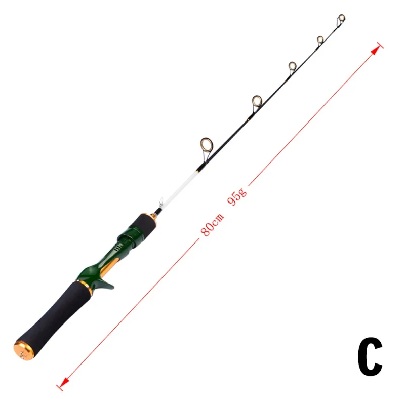 Высокое качество, зимняя креветка, ледяная удочка, удочка, зимние удочки, спиннинговое литье, 3 секции, рыбная удочка, 60 см, 70 см, 80 см