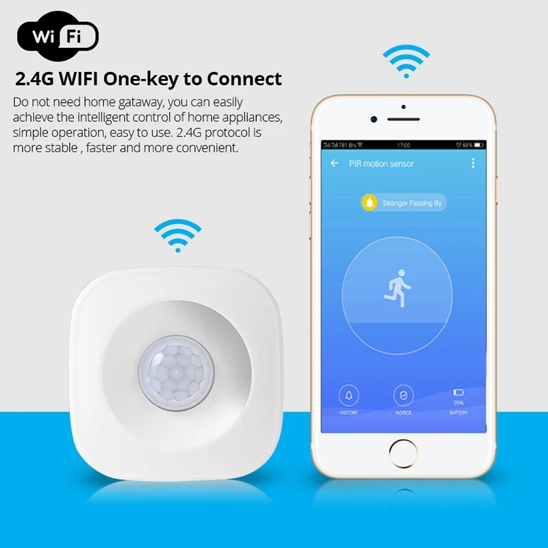 Wifi умный дом Pir датчик обнаружения движения беспроводной охранной сигнализации