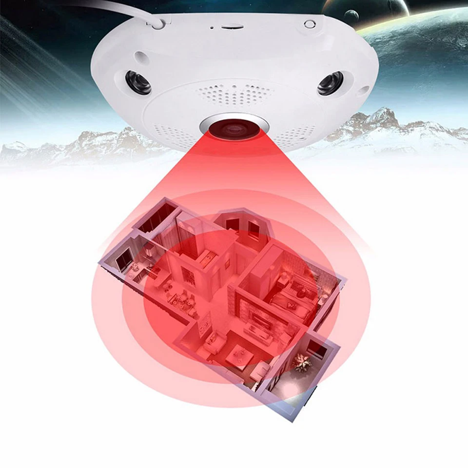 05 Funi V380 Home Camera 960P HD Mini IP Camera WiFi Smart Wireless Infrared Wide Angle 2-way Talk Night Vision Security Camera