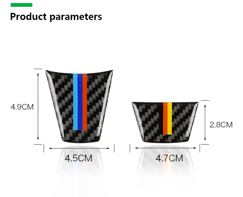  for BMW E90 E92 3 Series Interior Carbon Fiber Car Steering Wheel Stickers M Sport 2005-2012 Accessories Car Styling  (10)