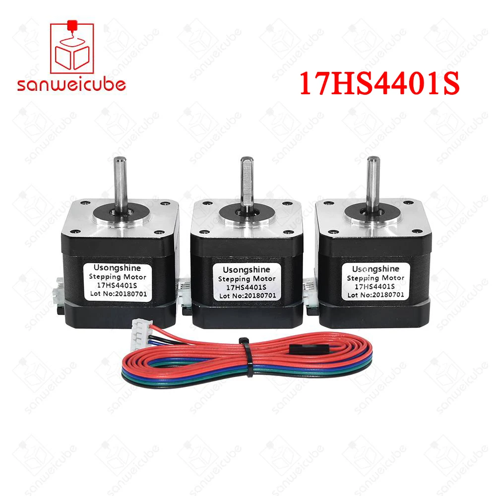 

17HS4401S 4-lead Nema17 Stepper Motors with wires 42 motor Nema 17 motor 42BYGH 1.7A (17HS4401s) motor for CNC XYZ 3Pcs/lot