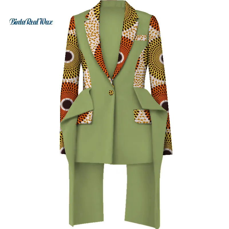Модная африканская куртка с принтом для женщин Bazin Riche верхняя куртка хлопок Дашики Женская африканская одежда WY3935