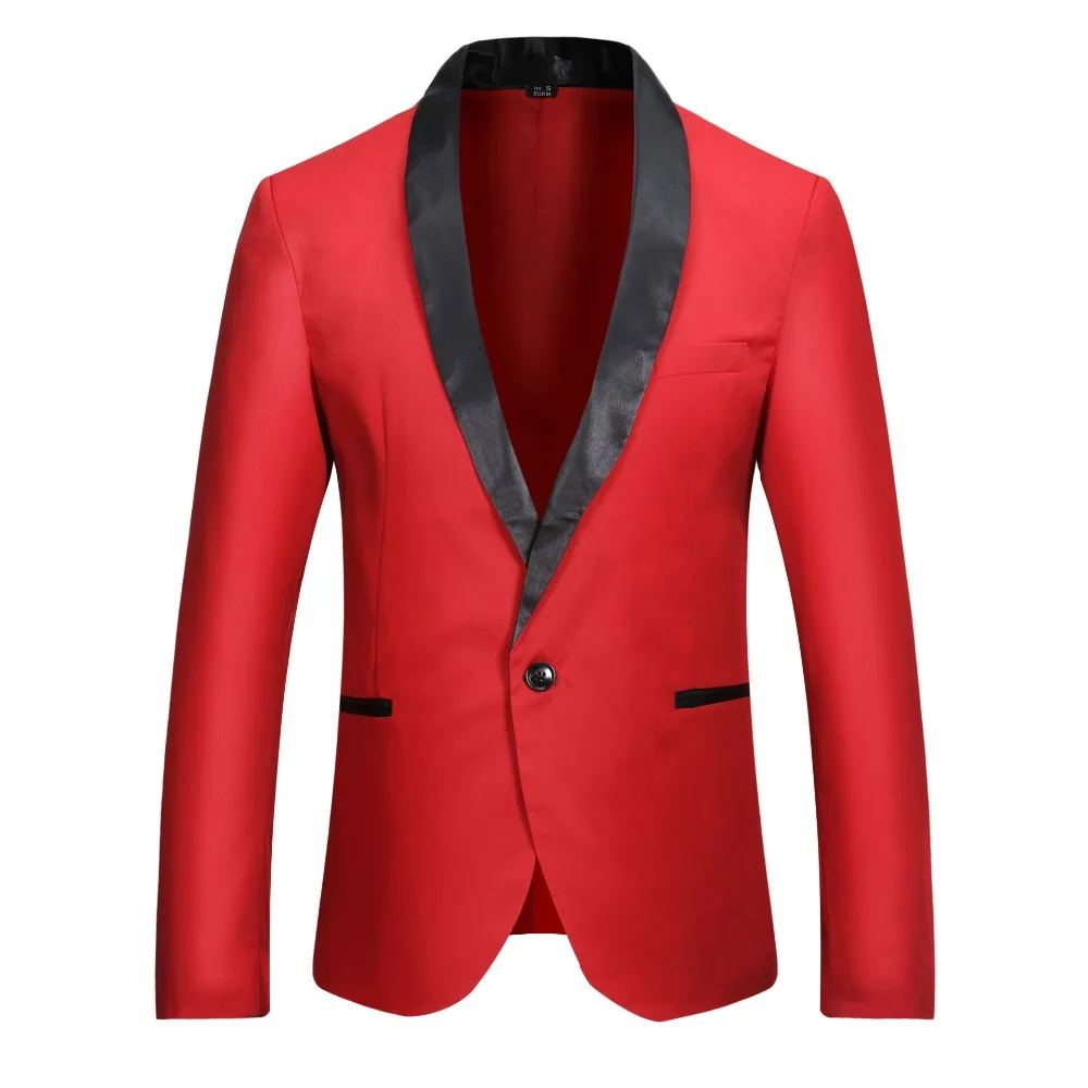 New fashion solid color stitching suit jacket men's casual single button suit jacket men's