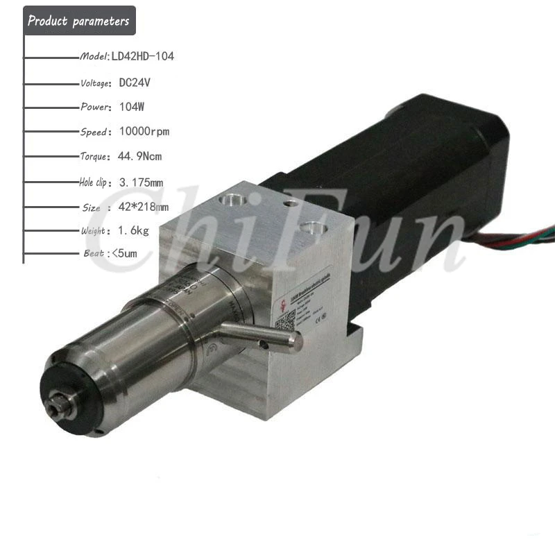 Высокоточный Карманный ЧПУ шпиндель станка с ЧПУ 10000 об/мин 44,9 Н. См DIY гравировальный станок меняющийся шпиндель