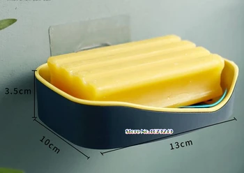 

13*10*3.5cm Bathroom Soap box rack with Sucker,Wall hanging type Soap box, Soap rack with filter tray 50pcs/lot