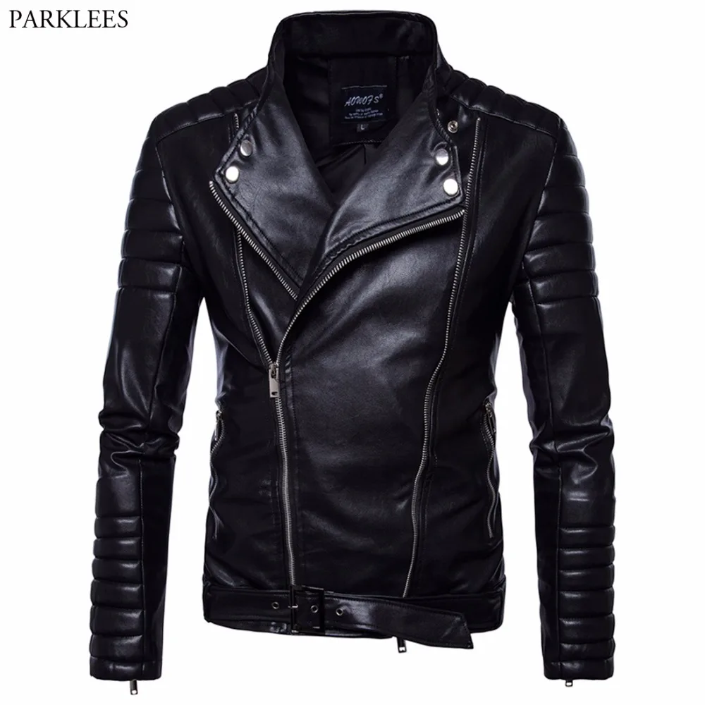 

Motorcycle Leather Jacket Men 2017 Casual Zipper Men PU Leather Jacket Autumn Winter Men Leather Jacket Coat Jaqueta Masculino