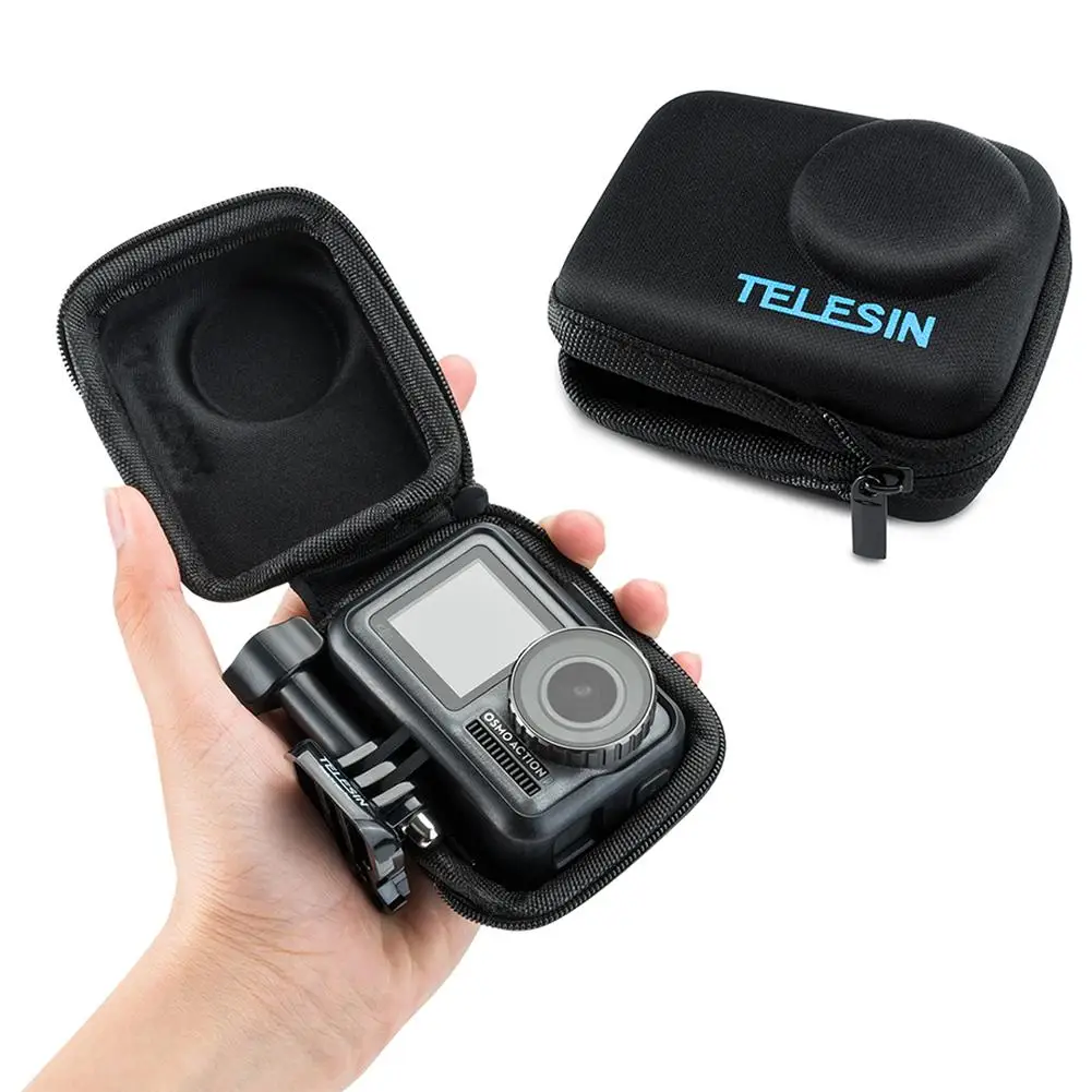 

For DJI Osmo Action Sports Camera Mini Storage Bag Anti-fall EVA Protective Box Body Case For TELESIN Camera Accessories