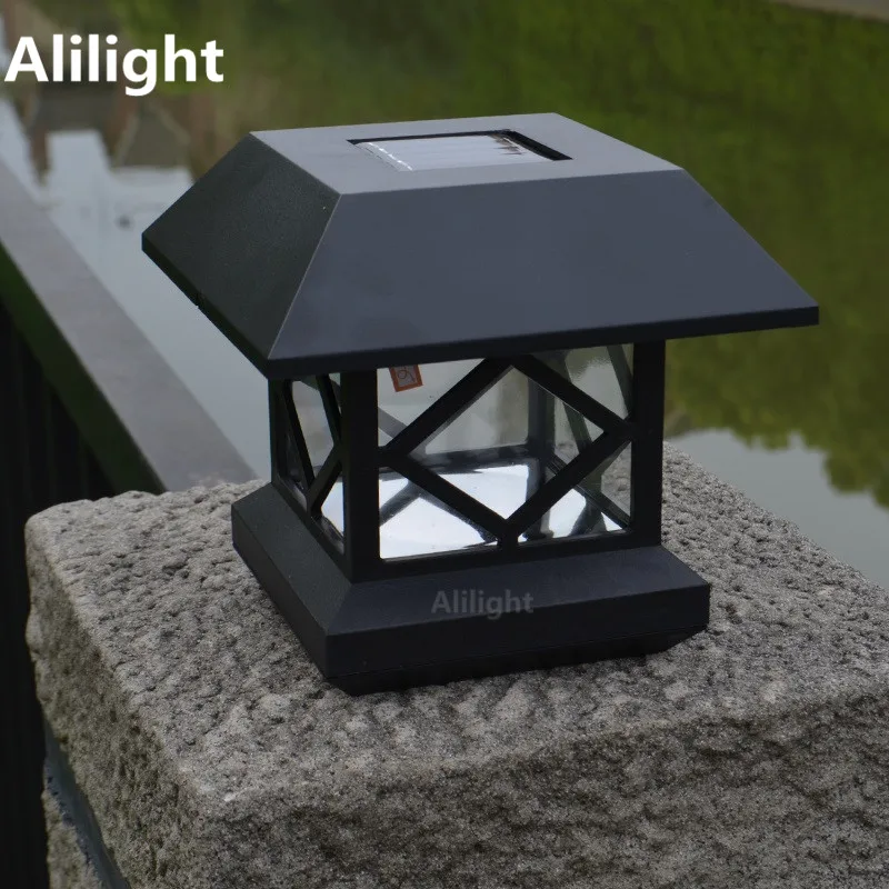 Solar Column Head Light Outdoor Lighting Garden Fence Waterproof Solar Column Head Light Outdoor Lighting Garden Fence Waterproof Warm White Led Attractive Landscape Home Fixtures In Lamps From Lights