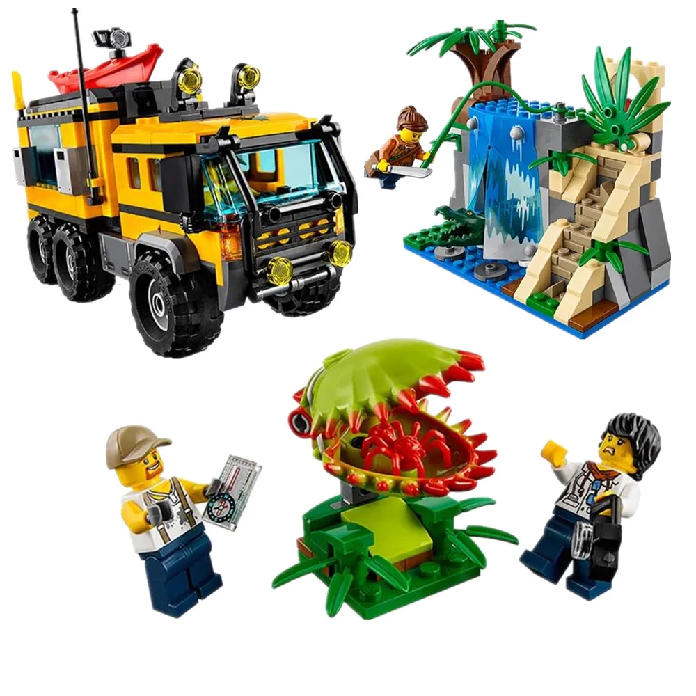 

Compatible with Lego City 60160 model 02062 460pcs Jungle Mobile Lab Figure building blocks Bricks toys for children