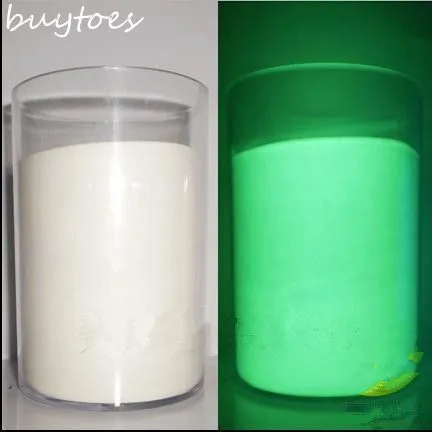 

White color Luminous powder phosphor powder 100g/bag,decorating material,Glow Powder Paint Glow Green light.