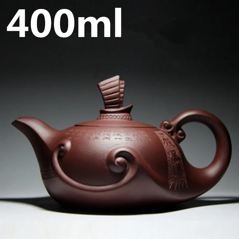 

Chinese Oriental Tea Pot Kettle 400ml Large Capacity Teapots Oriental Yixing Tea Set Porcelain Teapot Authentic Ceramic Handmade