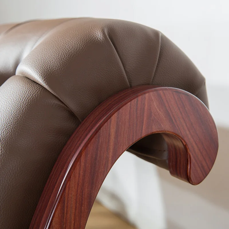 NoEnName Modem Chinese furniture suits suitable for bed room solid wood recliner and footstool elegant antique design furniture