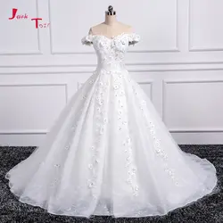 Jark Tozr новый специальный жемчуг Аппликации со стразами цветы кружево Великолепная принцесса свадебные платья с 6 кольцо подъюбник 2019