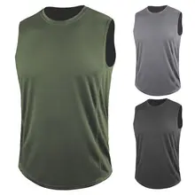 ROPALIA, мужская повседневная Свободная рубашка, быстросохнущие дышащие, предотвращающие потливость, без рукавов, футболки, топы для тренировок, фитнеса, жилет размера плюс
