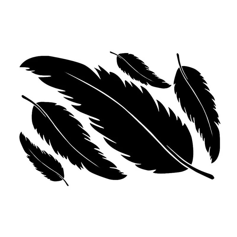 

2019 1set Car Reflective Feathers Body Stickers Car Scratch-Specific Feather Car Sticker Set New