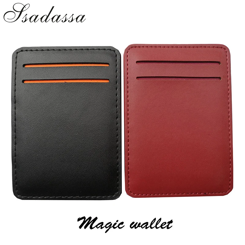 

Ssadassa Hot sale New arrival high quality PU leather men magic wallets Korea fashion mini purses card wallets XF144