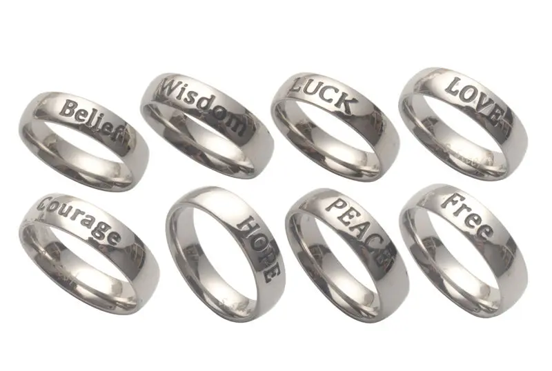 

3PCS Fashion Stainless Steel Inspirational Rings