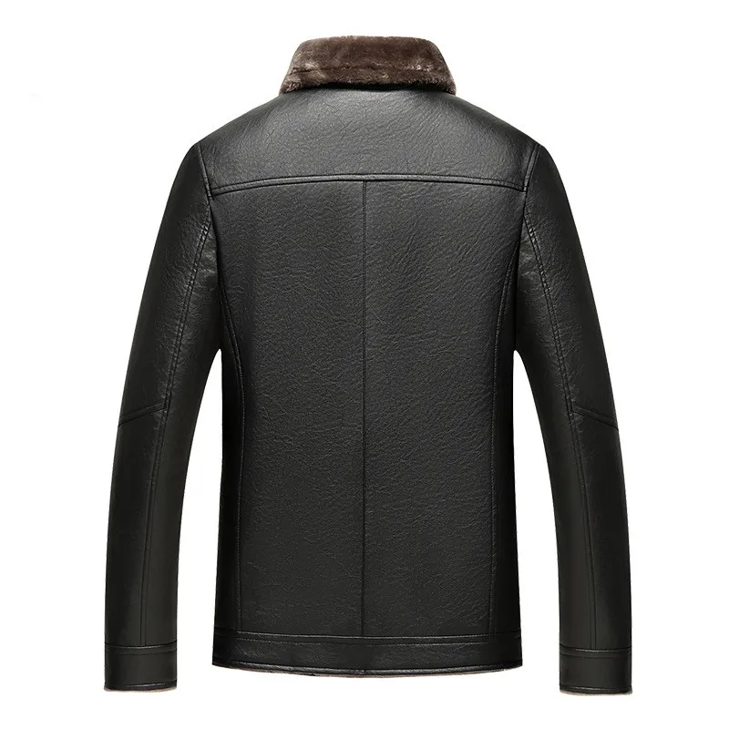 M-4XL, кожаная куртка, пальто, новая мода, толстые теплые зимние кожаные куртки, меховое пальто, куртка, Смешанная кожа, теплое пальто