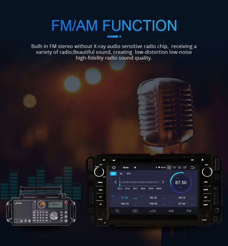 Excellent LJHANG 2 Din Android 9.0 Car DVD Player For GMC Chevrolet Chevy Yukon Sierra Tahoe Acadia Suburban Multimedia Car Radio GPS WIFI 8