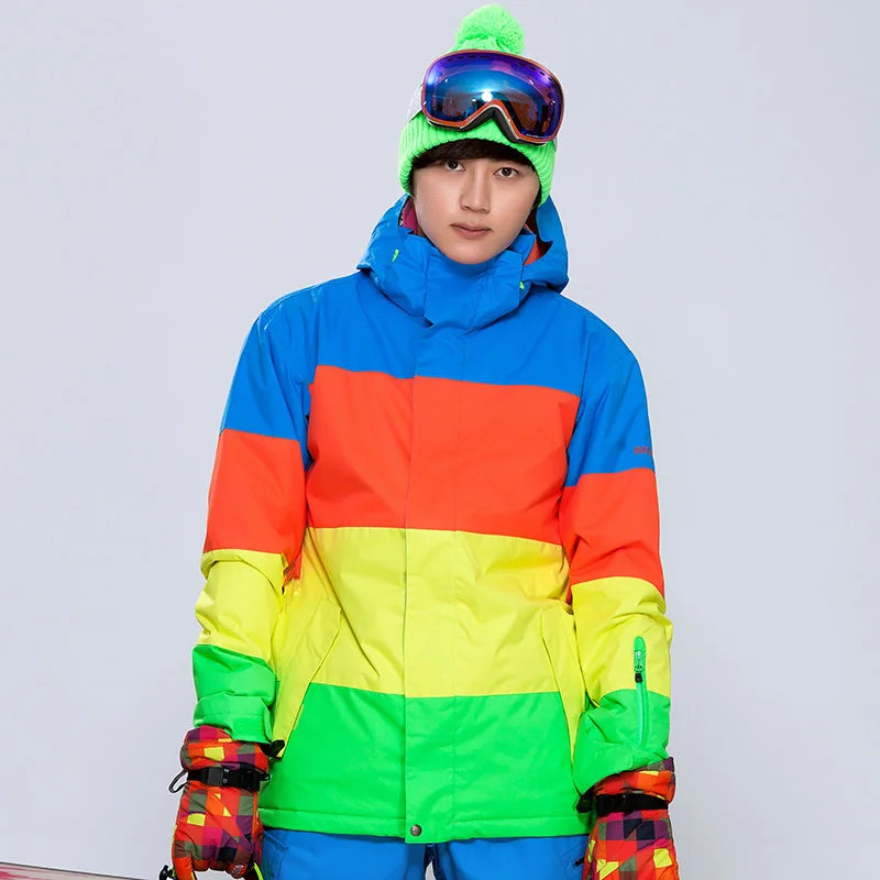 Gsou Snow New Winter Ski Jackets Suit Men Outdoor Double Plate Skiing