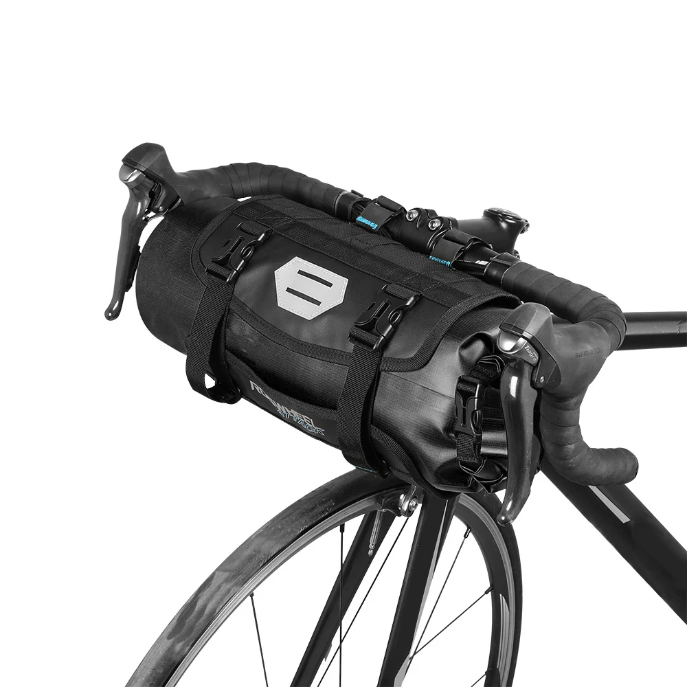 

ROSWHEEL Bicycle Bag Waterproof Cycling Mountain Road MTB Bike Front Frame Handlebar Pannier Dry Bag with Roll Top Closure 3L-7L