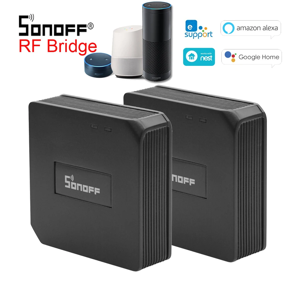 

2PCS Sonoff RF Bridge WiFi 433MHz Universal Switch Intelligent Smart Home Automation Domotica Wi-Fi Remote RF Remote Controller