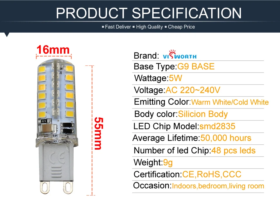 G9 светодиодный 5 Вт лампа 220 в 230 В светодиодный G9 лампа мини 64 светодиодный s 3014 SMD 360 градусов лампы ультра яркий теплый белый холодный белый