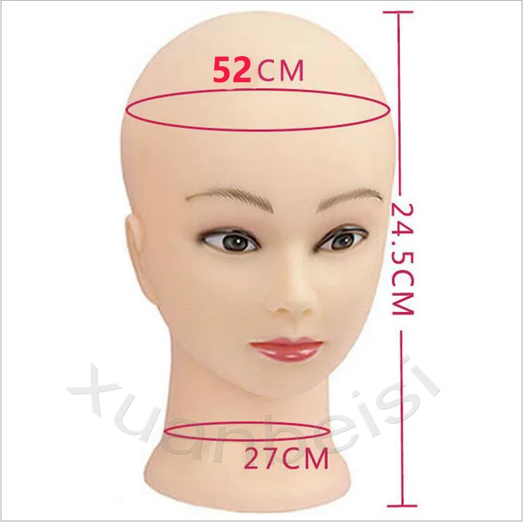 52cm Bald Manikin head With Black Table Clamp Woman Doll Head For Wig Making Hat Display Maniquin Head Wig Stand 52cm Bald Manikin head With Black Table Clamp Woman Doll Head For Wig Making Hat Display Maniquin Head Wig Stand
