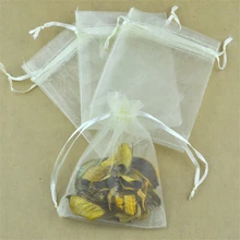 30x40 см большие сумки из органзы бежевого цвета Embalagem Para Presente Рождественские Свадебные большие подарочные сумки 100 шт/партия