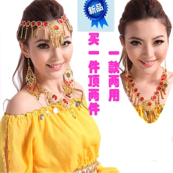 

2017 Bellydance Costume Bellydance Costume Dance Belly Accessories Hair Accessory Chain Collapsibility Indian Necklace Dual P42