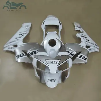 

Custom New Injection fairing kit fit for Honda CBR600RR 2003-2004 CBR 600RR 03-04 ABS fairing kits silver white bodywork DV19