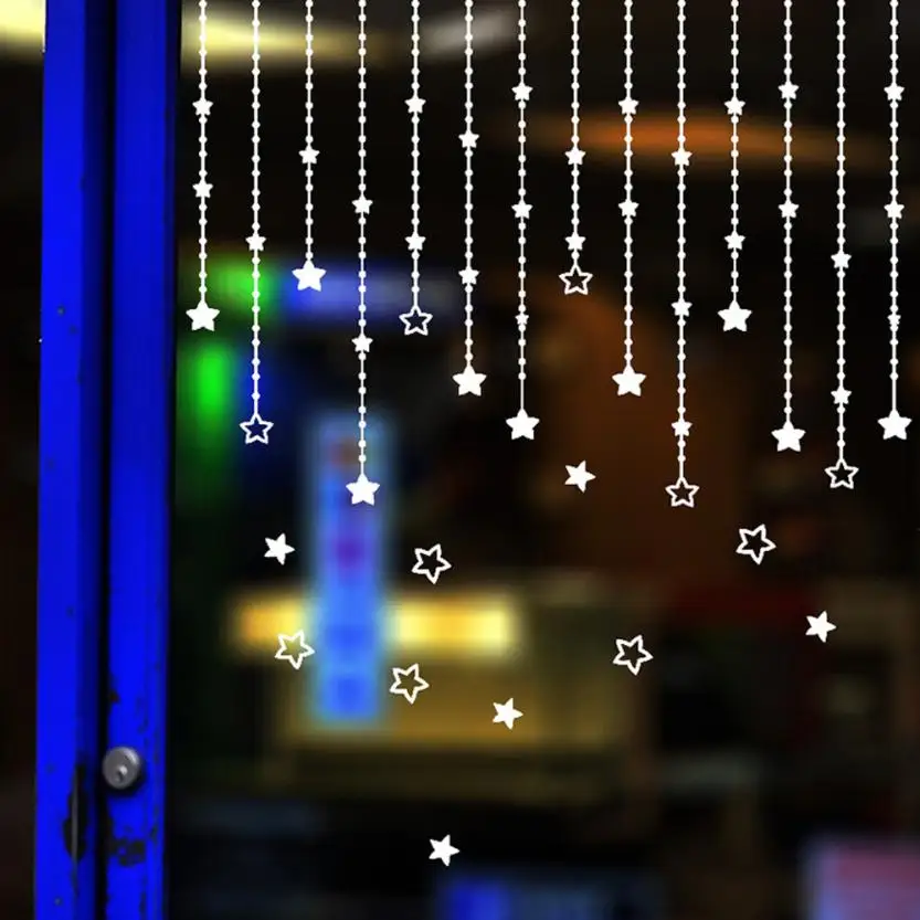 

2017 New Removable Merry Christmas Star Wall Sticker Decal Mural Home Window Decor 727