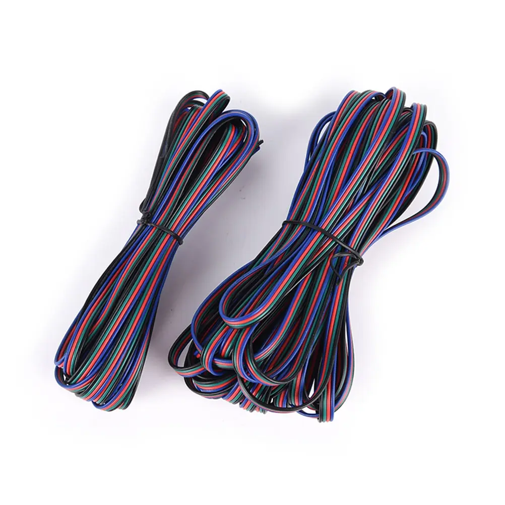 5 м 10 м 4 PIN RGB светодиодный провод кабель светодиодный RGB провод-УДЛИНИТЕЛЬ шнур для RGB Rgbw Одиночный цвет 5050 3528 Светодиодные полосы света 1 шт
