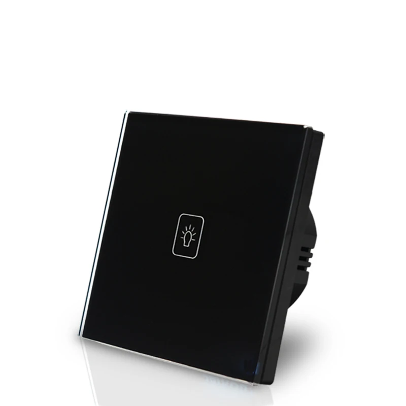 

three pattern can be opted EU 1 gang 1 way wall touch switch 220V light switch touch with backlight indicator single live line