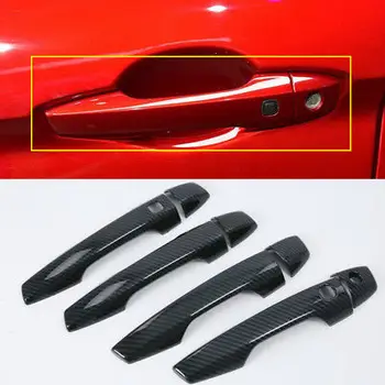

Carbon Fiber Look Smart Key Door Handle Cover For Mitsubishi Eclipse Cross 2018