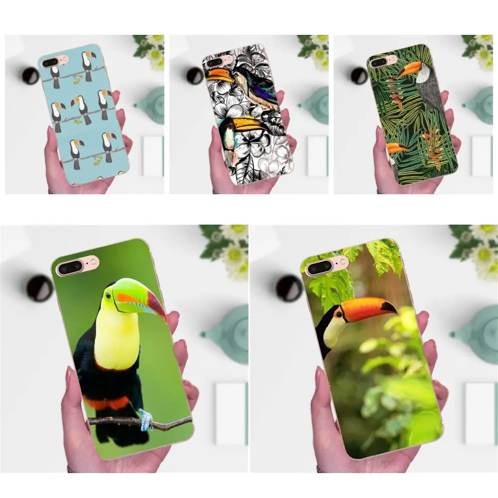 Тропический лес животное птица Toucan для Galaxy J1 J2 J3 J330 J4 J5 J6 J7 J730 J8 2015 2016 2017 2018 мини Pro TPU