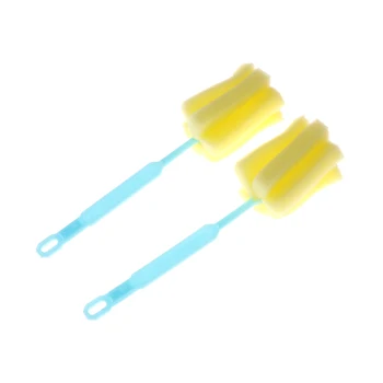 

2Pcs 22cm Length Baby Bottle Sponge Brushes Cup Glass Milk Bottles Brush Kitchen CleaningTools Baby Accessories New Sale