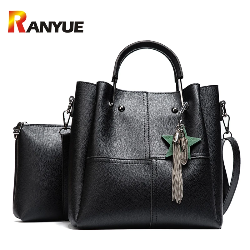 

Fashion Star Women Composite Bag Set Designer PU Leather Shoulder Bag Women Handbags Big Capacity Casual Tote Patchwork Bags Sac