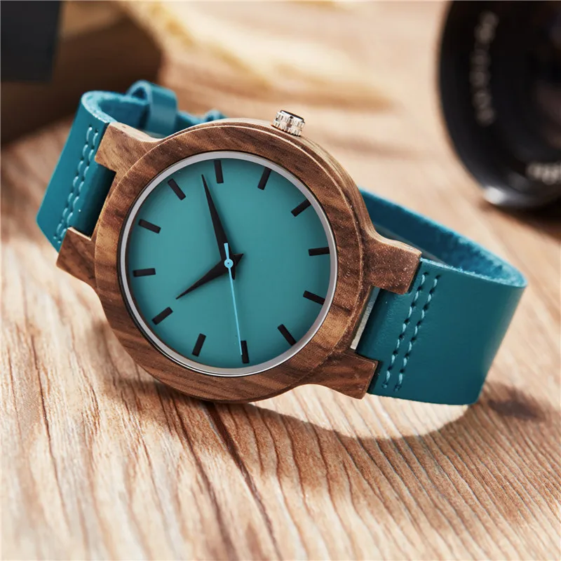 Quartzo Relógio De Madeira Minimalista Presentes de Natal Reloj Mujer