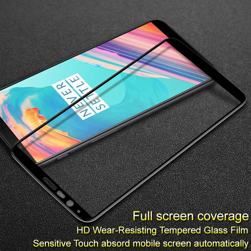 Imak Pro+ версия Полный экран клеевой чехол Защитное закаленное стекло для Oneplus 5T 2.5D изогнутый олеофобный