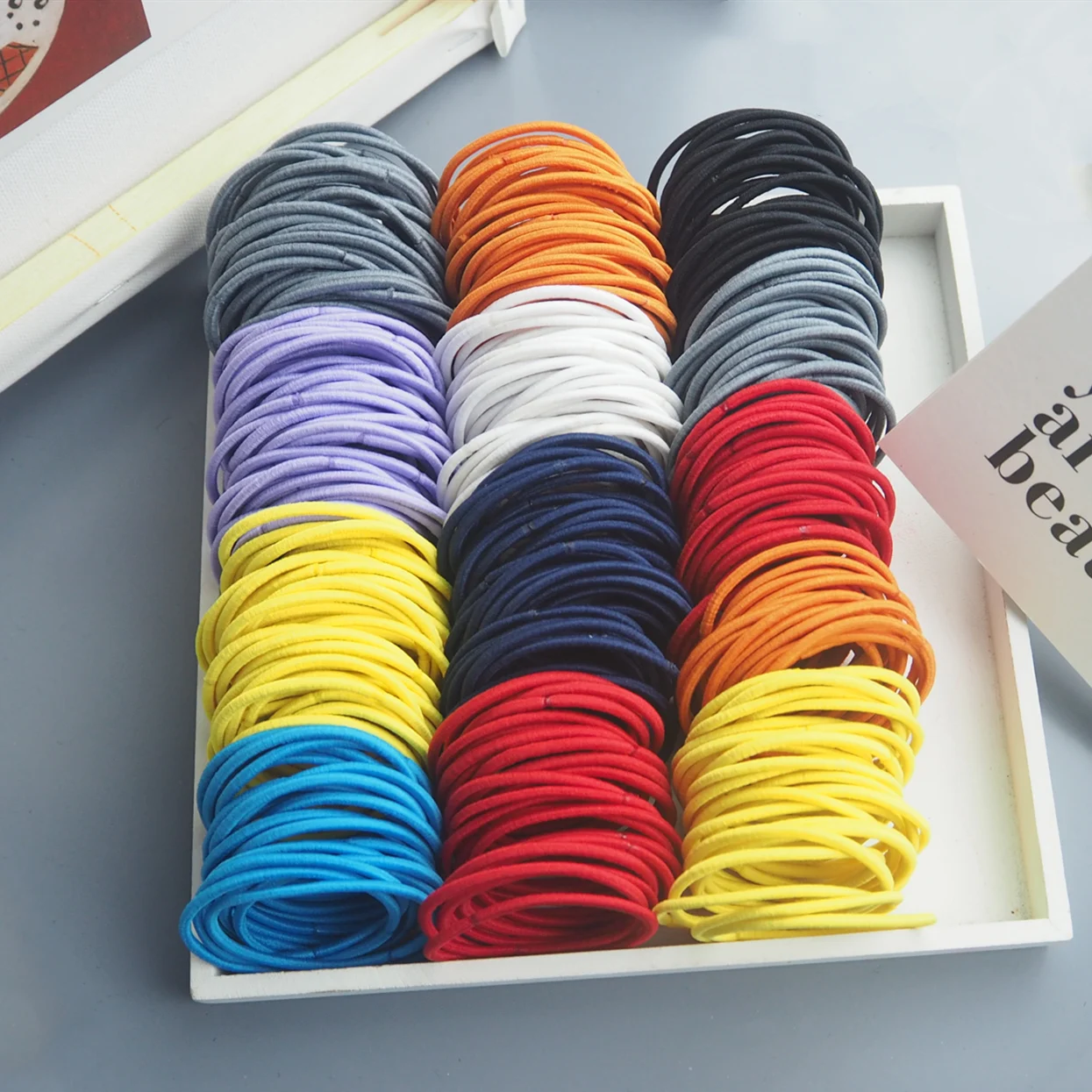 /50PCS Women Elastic fine 5cm Hair Bands Candy colors Rubber Band Ponytail Holder Gum For Women Headband Hair Rope Accessories