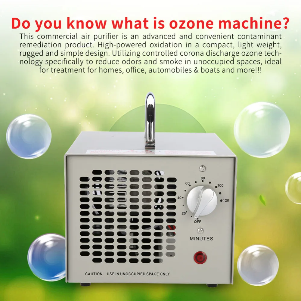 

55W Odor Smoke Ozone Air Purifier Cleaner Generator Sterilization Clean Air Home Office Deodorizer Sterilizer Antiperspirant
