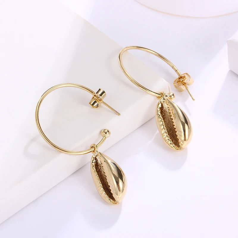 

Original Brand Drop Earrings Large Jewelry Gold Tone Women Fashion Brincos Bijoux Dangling 2019 New Arrival Ear Accessories Gift