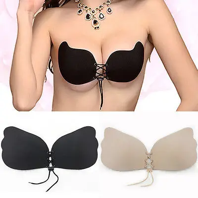 

Hirigin 4 Styles Silicone Push-Up Strapless Backless Self-Adhesive Magic Stick Invisible Beast Petals