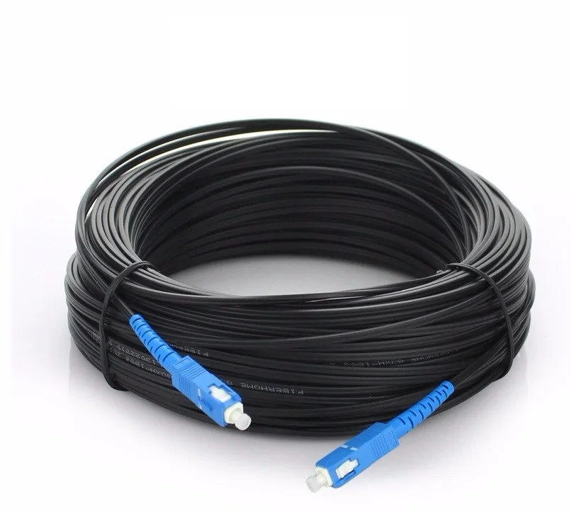 100 м наружный волоконно оптический кабель FTTH патч корд SC к Simplex SM метров Пряжка