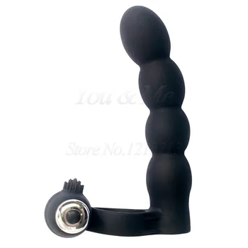 Anal Beads Penis Vibrating Ring Double Penetration Strapon Dildo G spot Vibrators Silicone Butt plug Adult Sex Toys For Couples 6