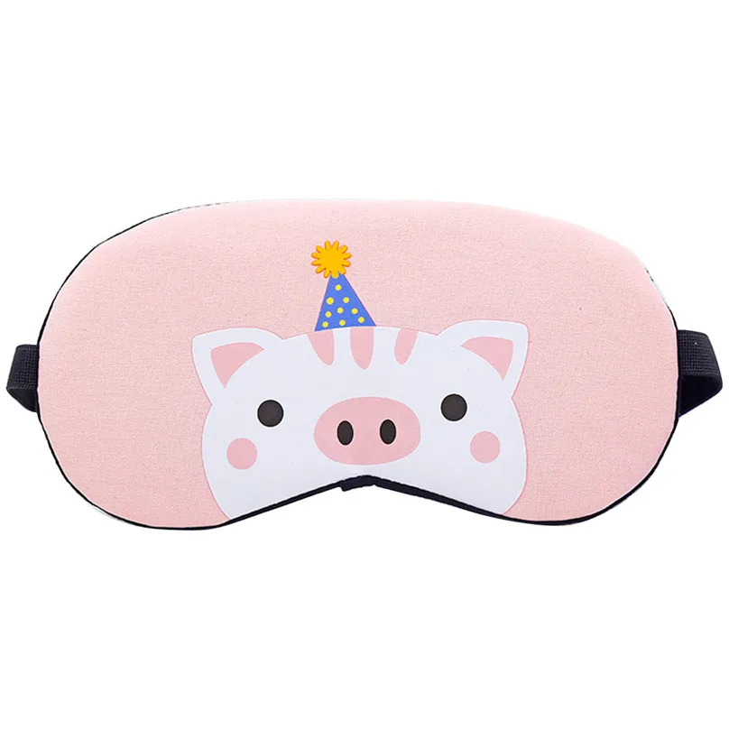 Cute Sleeping Eye Mask Nap Cartoon Soft Padded Sleep Travel Shade Cover Rest Relax Sleeping Blindfold Shading eye masks #4M06  (6)