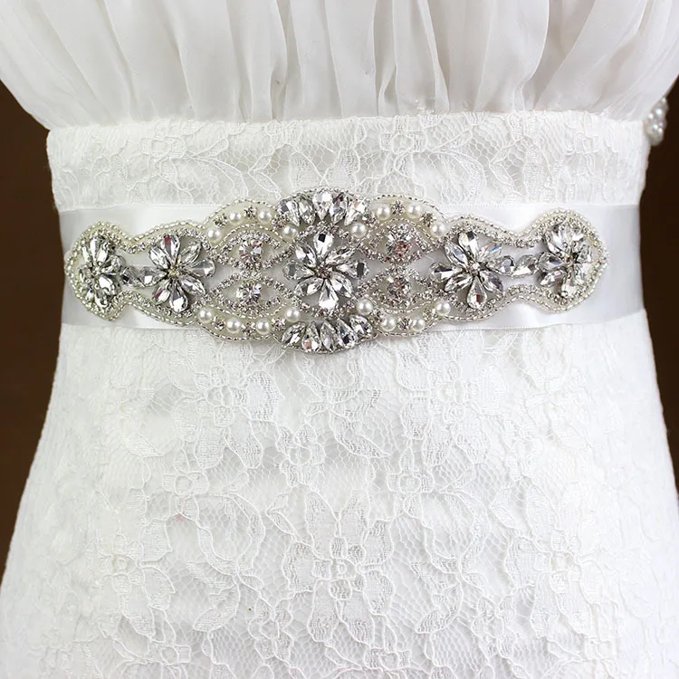 Cristal nuptiale applique perles motif strass bordure strass mariage accessoires