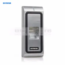 DIYSECUR металлический корпус отпечатков пальцев 125 кГц RFID ID Card Reader 2 в 1+ пульт дистанционного управления дверной замок контроллер доступа комплект CFR10