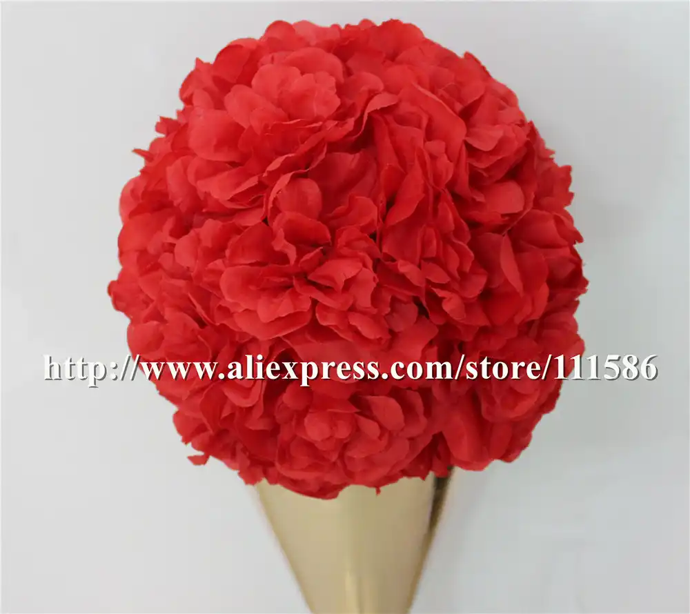 SPR RED 10pcs/лот Свадебный дорожный свинец Искусственный Настольный цветок центр шар